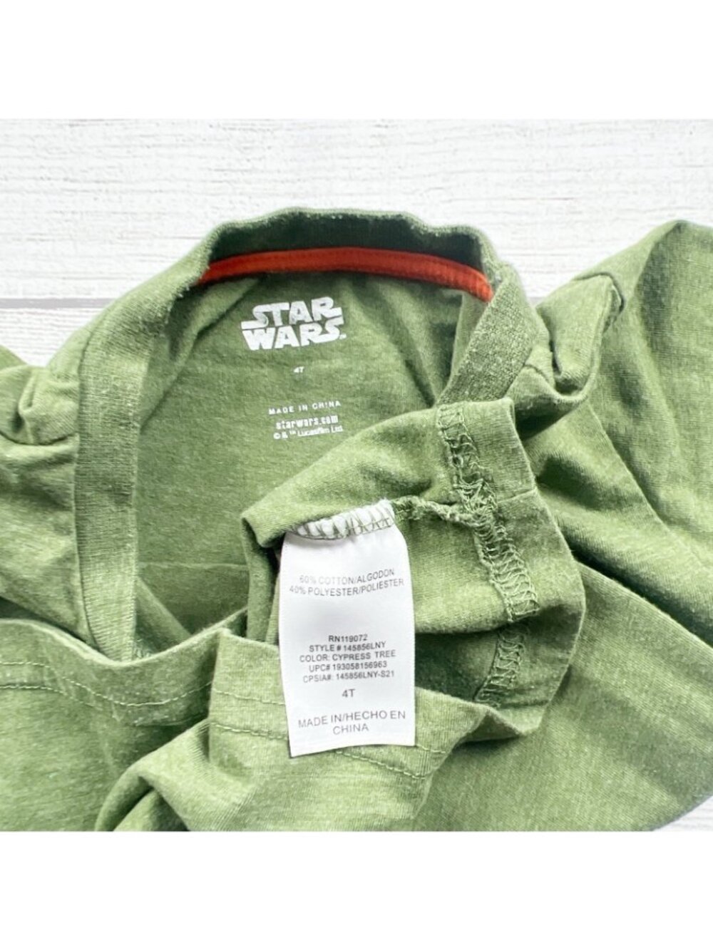 Star Wars Toddler T-Shirt Baby Yoda Green Tee Protects Attacks Takes Naps 4T - Picture 2 of 3